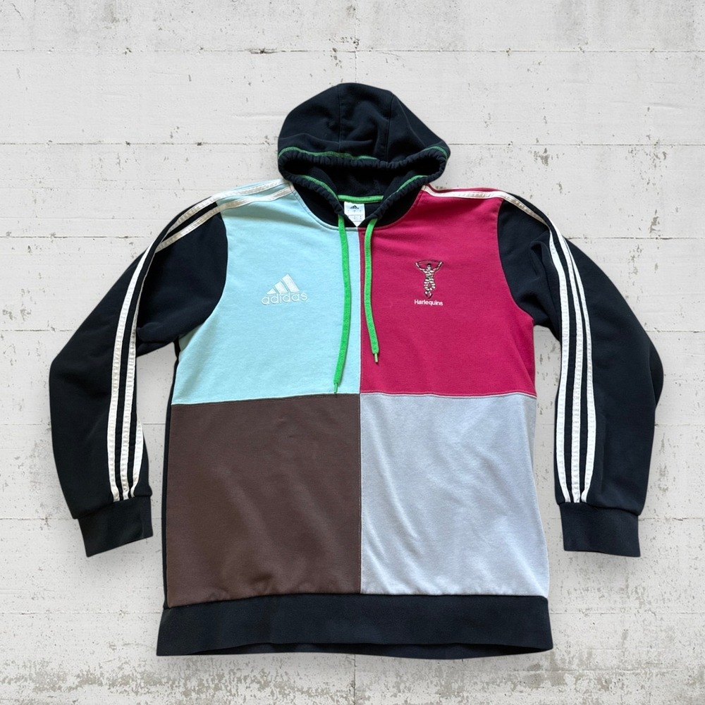 Adidas HARLEQUINS FC Rugby Union 2014-15 Hoodie Sweatshirt Sz L - Picture 1 of 12